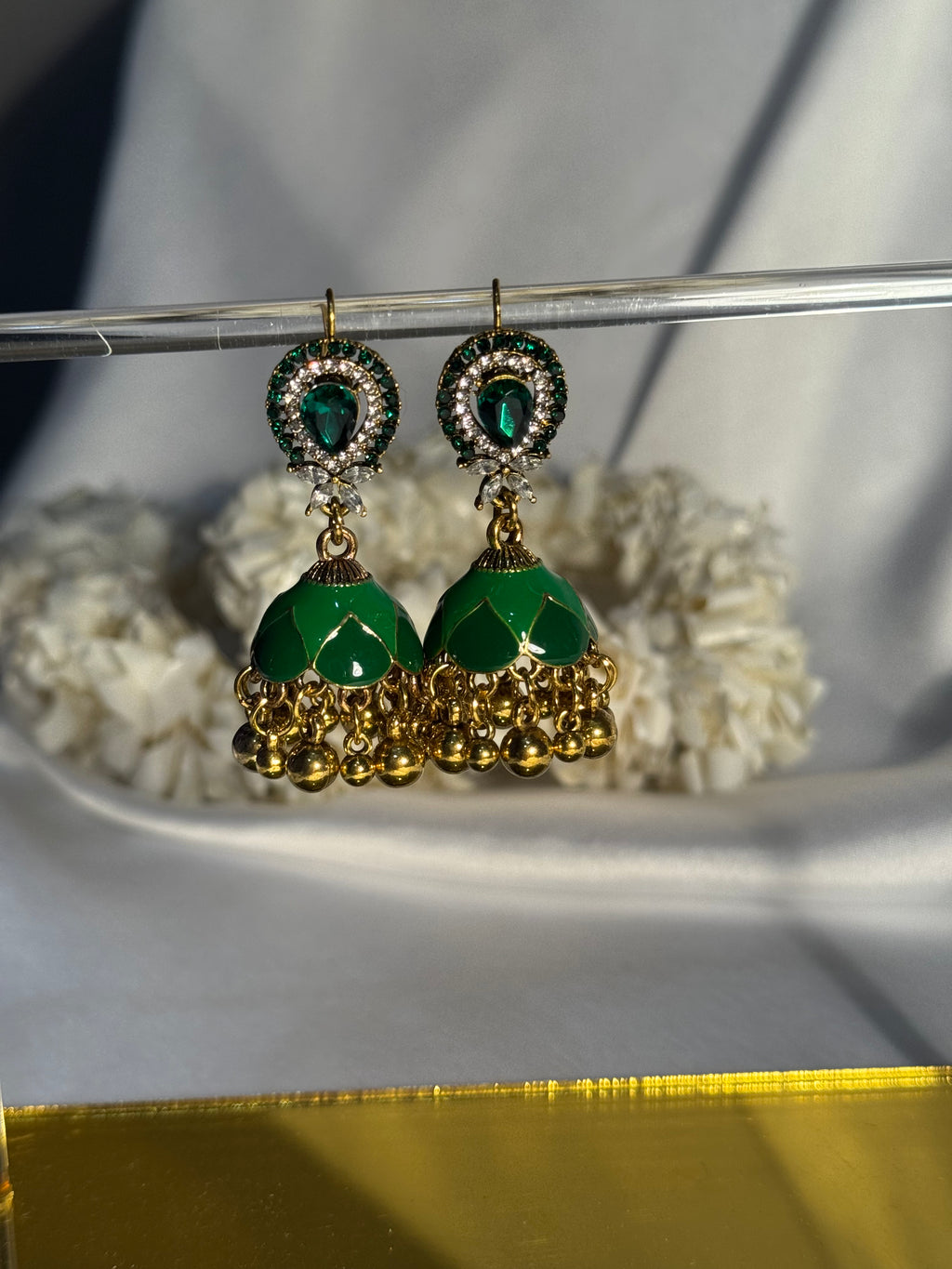 droplet bedazzled Rang-e-desi green