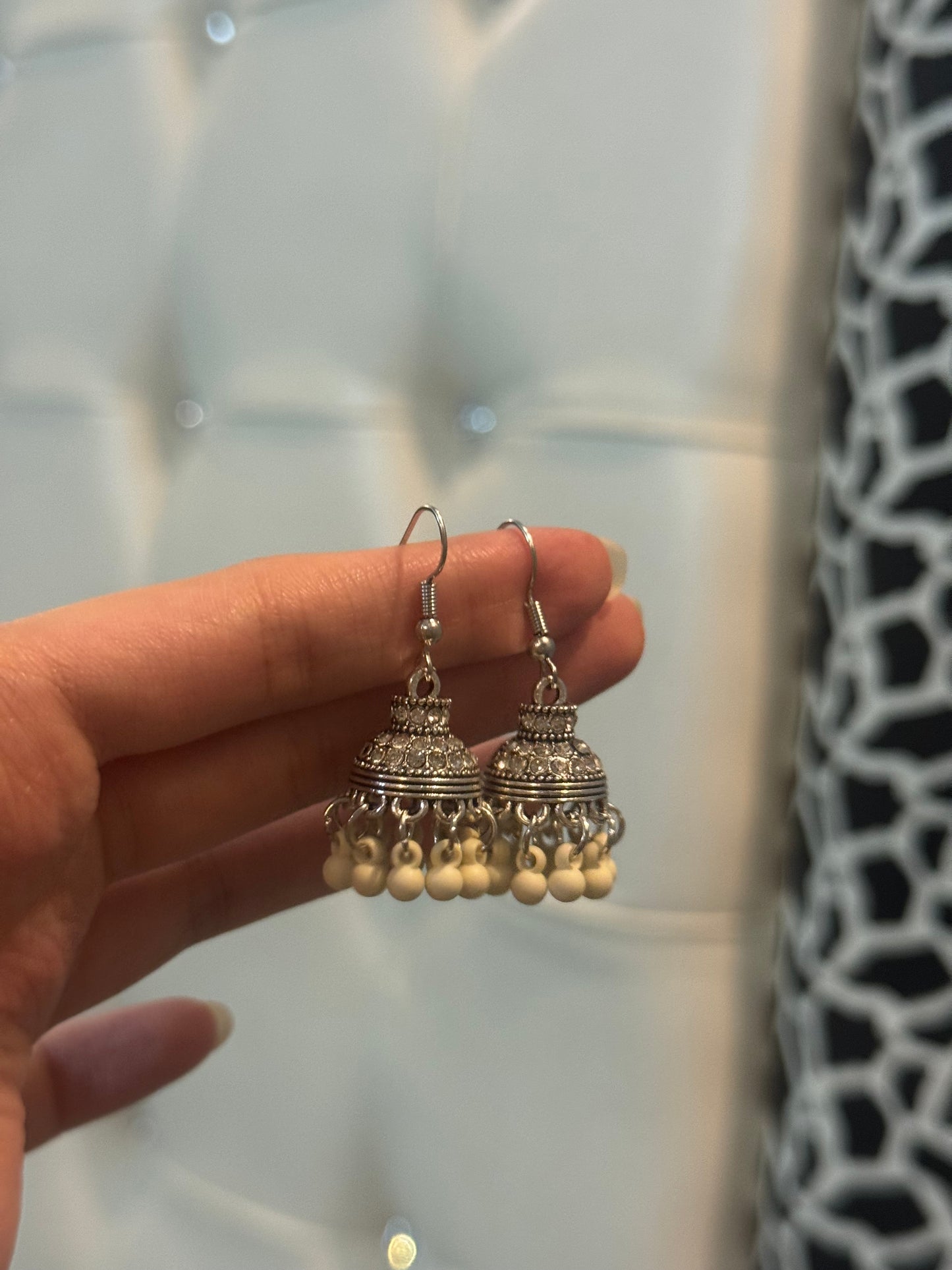 Mini chandi With white beads(meharbano collection)