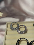 Silver holographic hoops- rozana