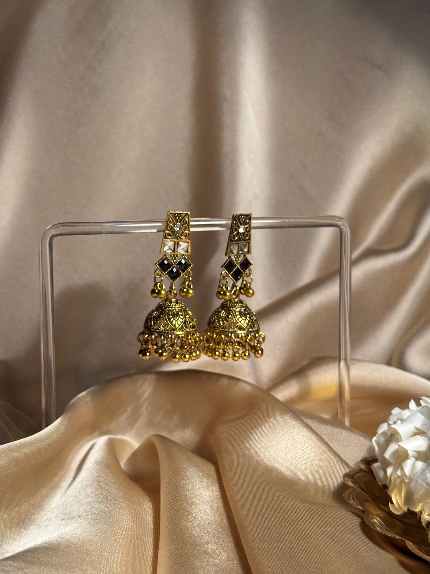 Dadi ki antique jhumkiyan khass collection- black and gold