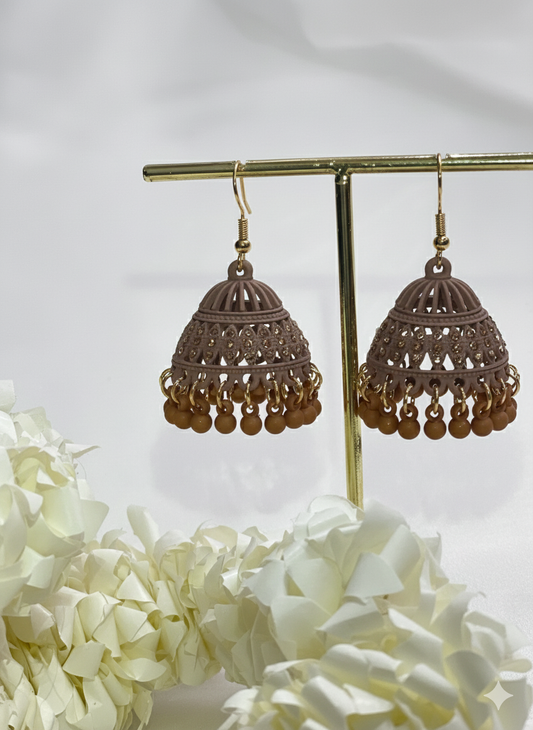 Matt Jhumki patla patta brown-(Sheharbano)