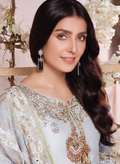 Rectangle half floral earrings gold- (Baharbano)