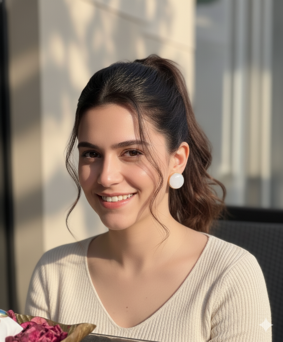 Plain summer breeze round earrings - White