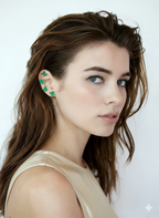 Butterfly - ear cuff - green