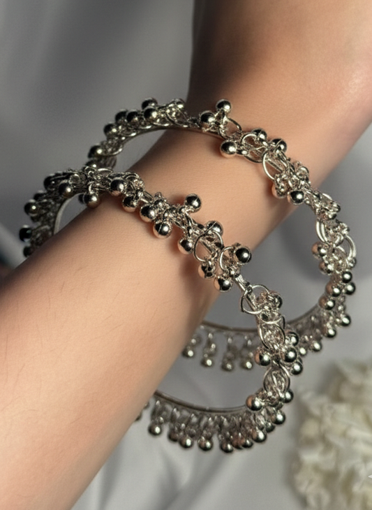 Ghungroo Bangles-silver