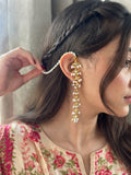 Sheesha Kundan Lari Earrings - Gold