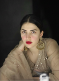 Phool Earring gold and clear(Mahbano)