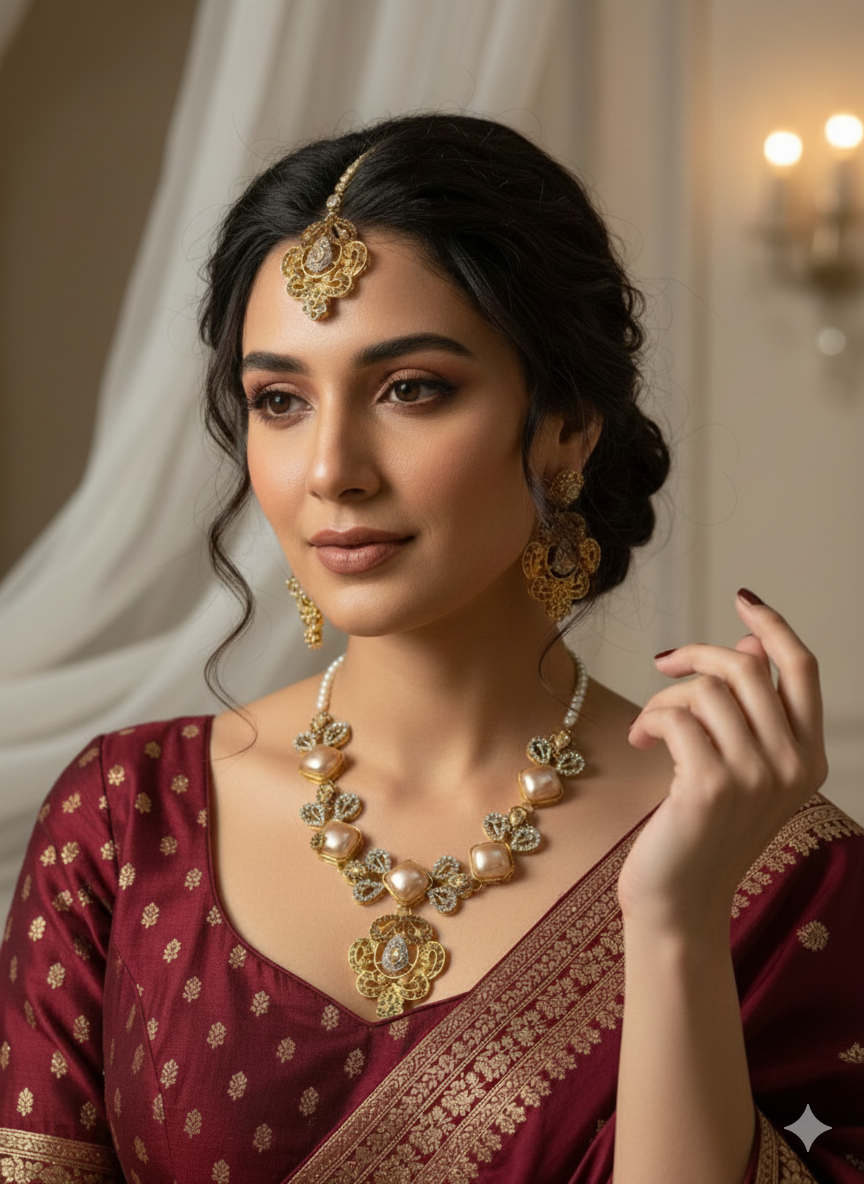 Aneela set - Gold peach