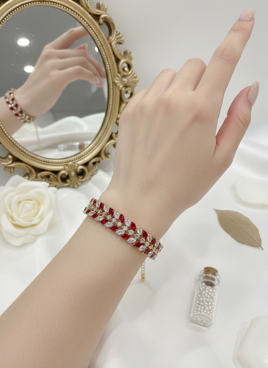 Double Boti Bracelet Red(Sheharbano)