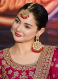 Kundan Set gold and coral -(Sheharbano)