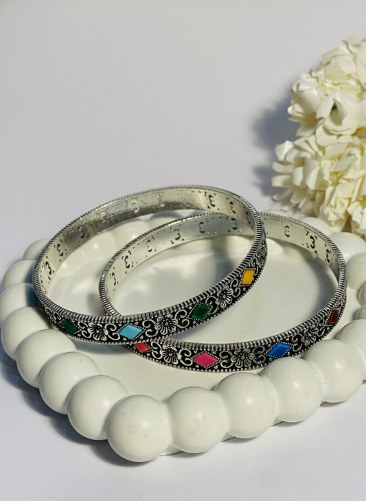 Karra silver and multi- diamond