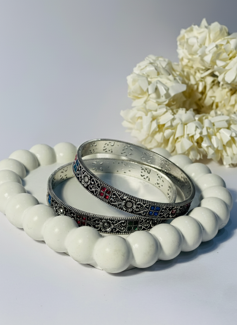 Karra- antique silver and multi