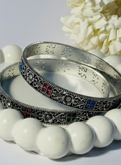 Karra- antique silver and multi