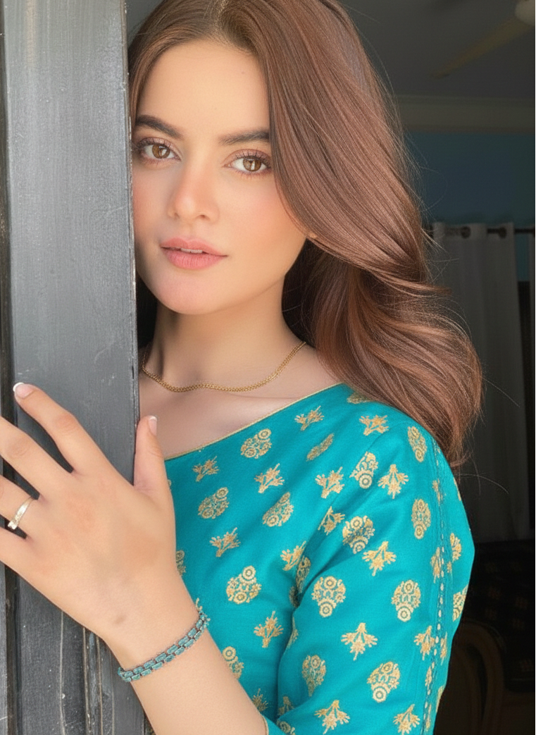 Double Gem bracelet turquoise (Mahnoorbano)