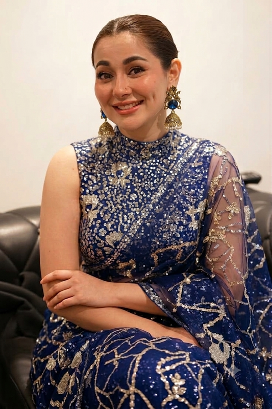 Kashimiri Earrings - Gold blue