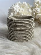 thread bangles beige