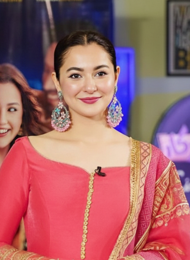 Phool Earring pink and blue (Mahbano)