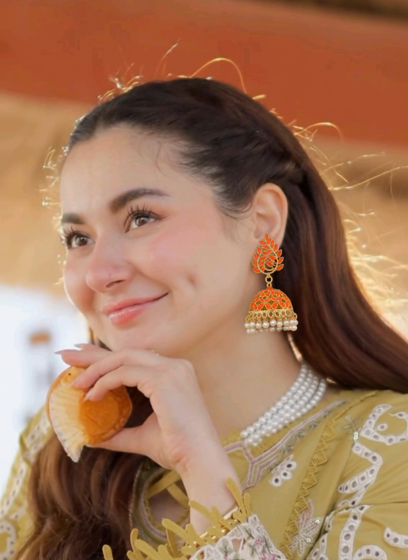 Booti bali orange-(Mahnoorbano)