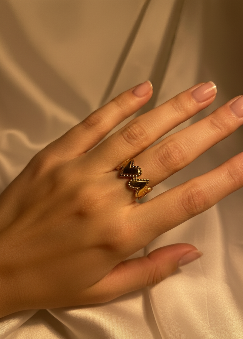Gold Ring (hearts)