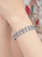 Double Gem bracelet clear (Mahnoorbano)