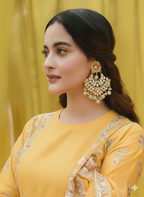 Suraj Mukhi Kundan (Gold And Yellow)