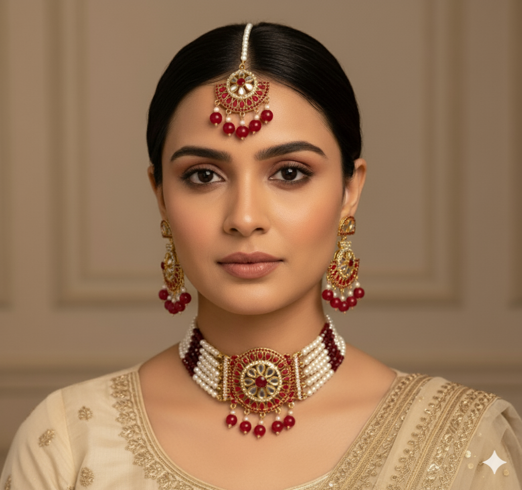 Aliza Choker set (red)