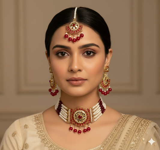 Aliza Choker set (red)