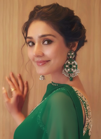 Fatima earring green and silver(Sheharbano)