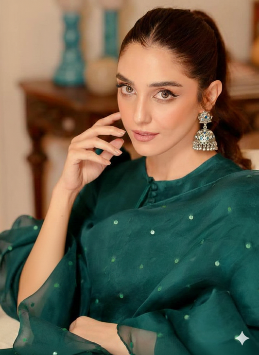 Aneela Jhumki silver (Noor-Bano-Collection)