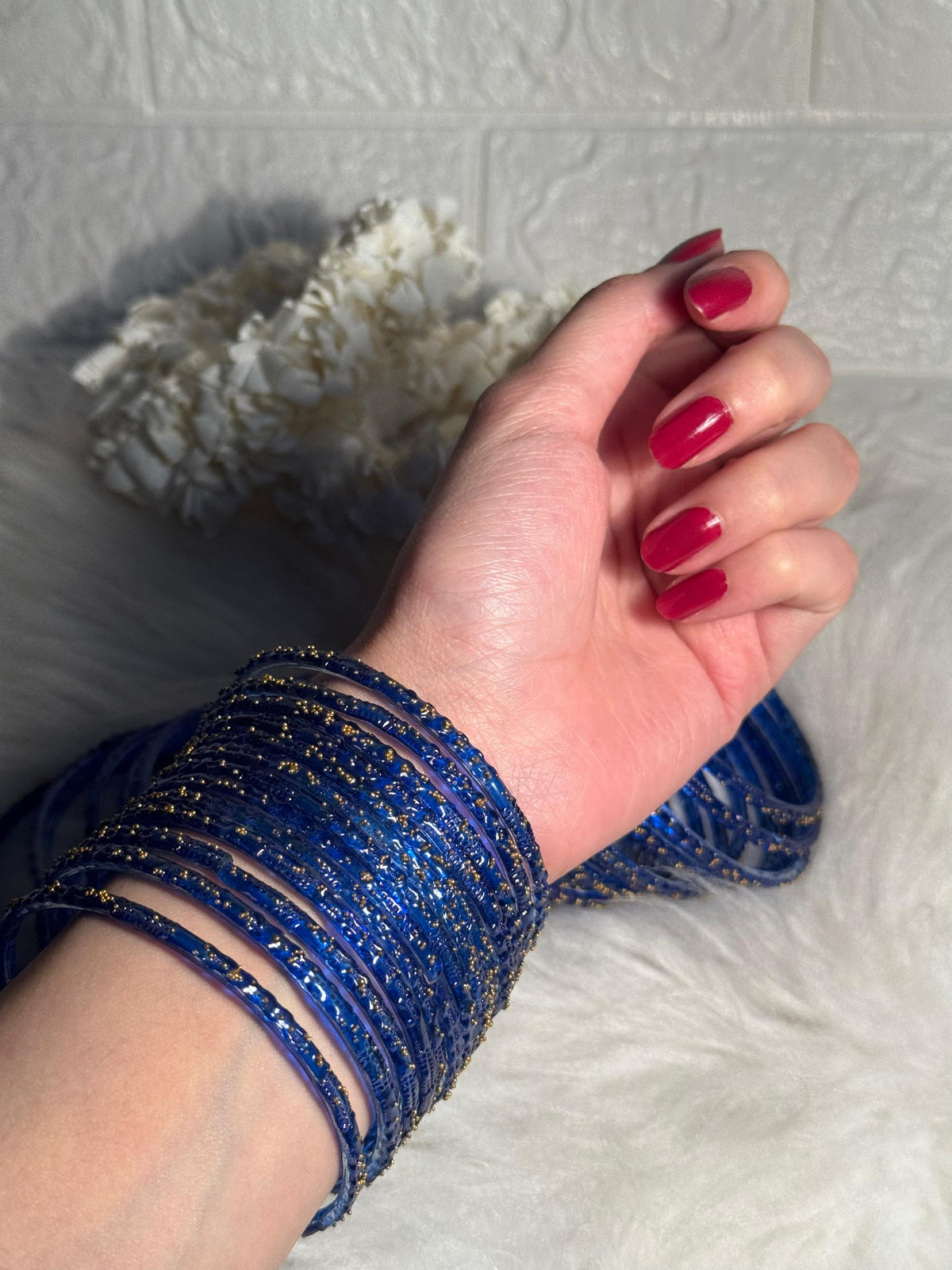Raindrop bangle (3)- Dark blue