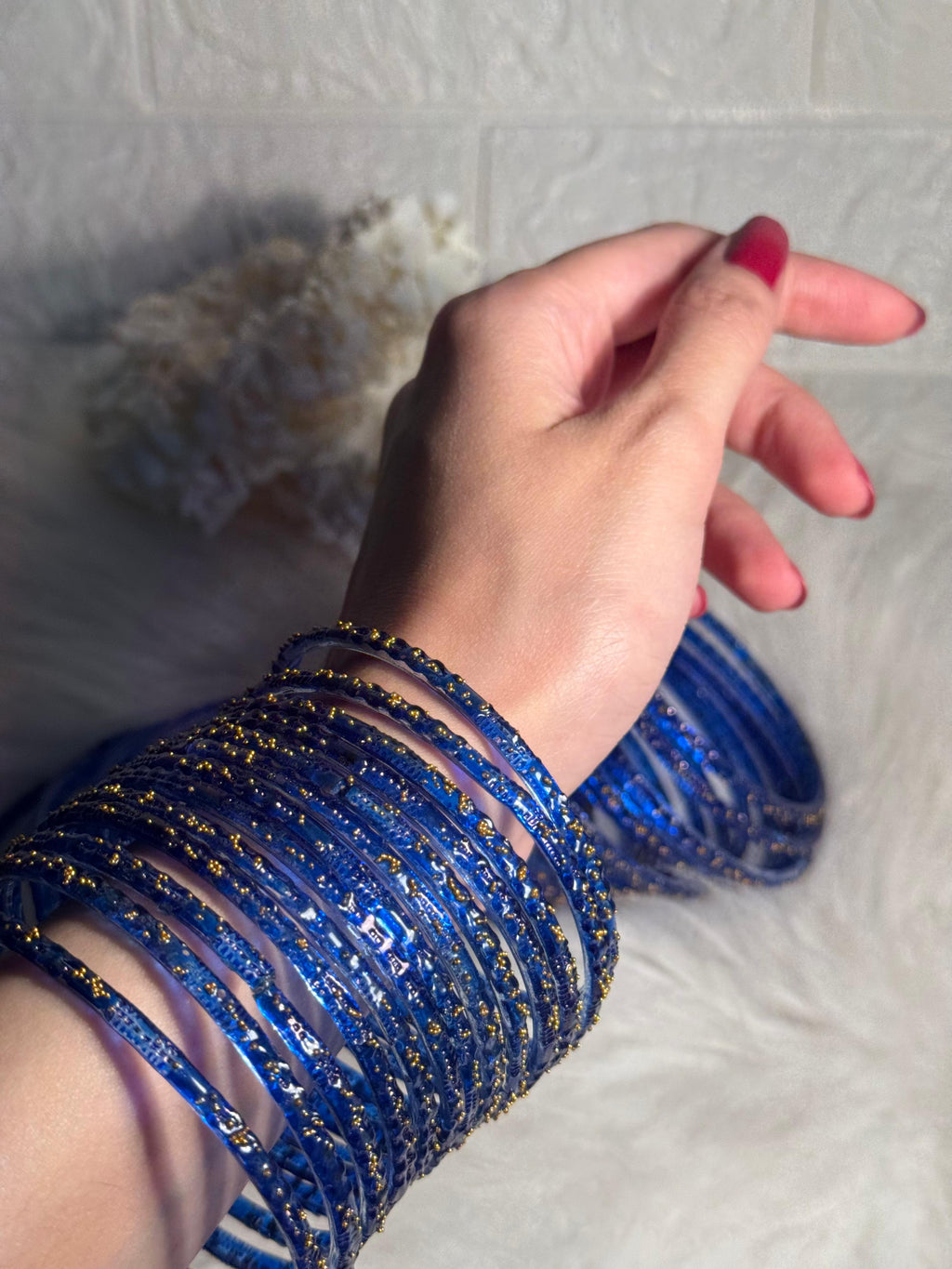 Raindrop bangle (3)- Dark blue
