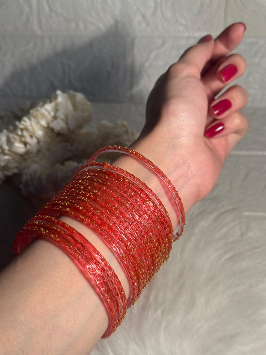 Raindrop bangle (3)- orange