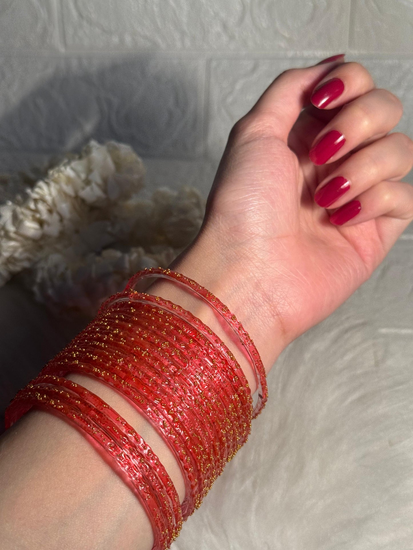 Raindrop bangle (3)- orange