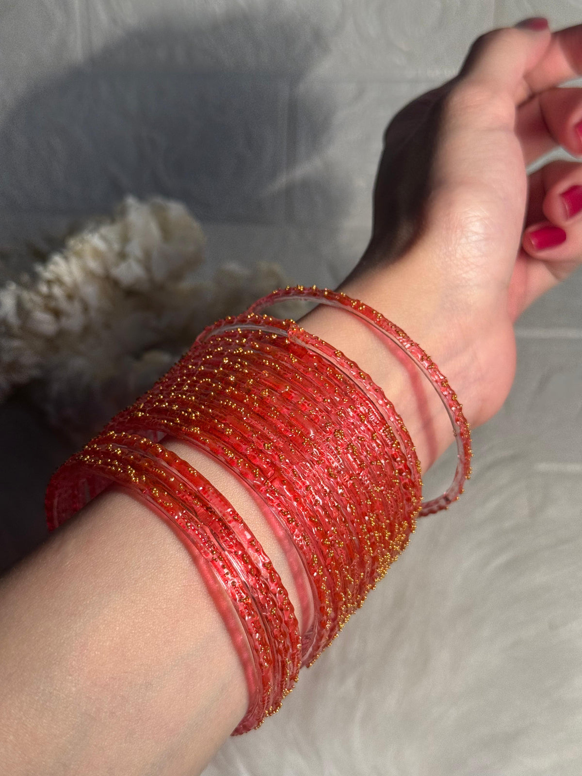 Raindrop bangle (3)- orange