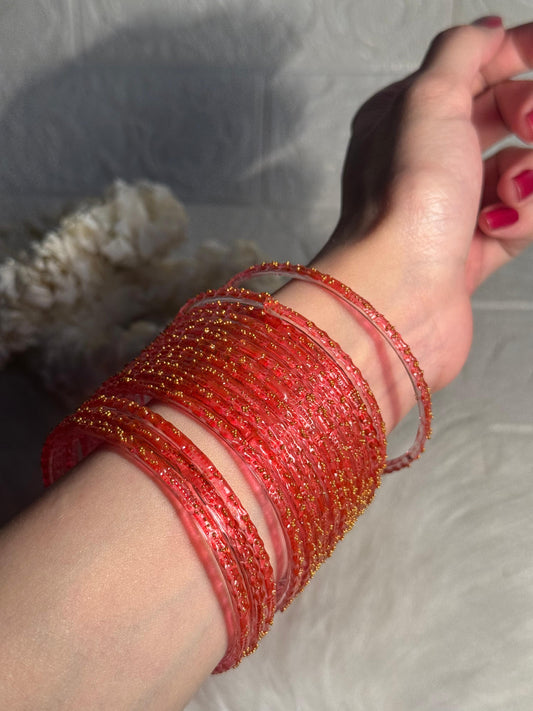 Raindrop bangle (3)- orange