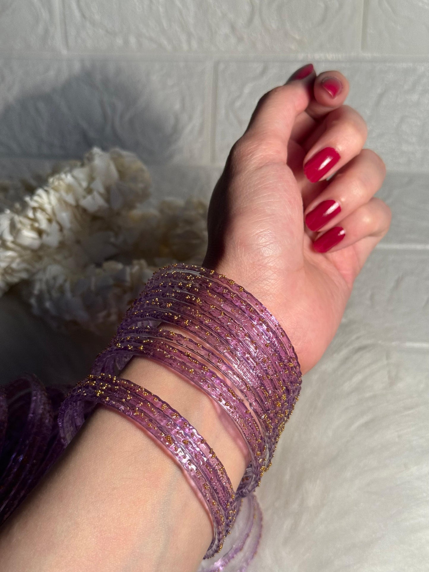 Raindrop bangle (3)- lilac