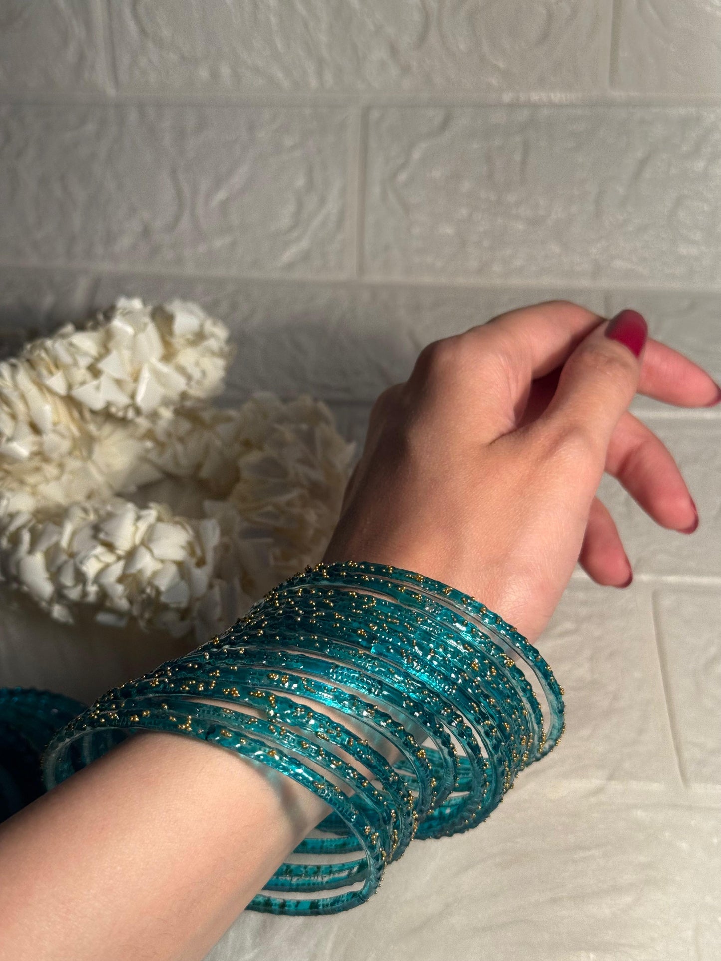 Raindrop bangle (3)- turquoise