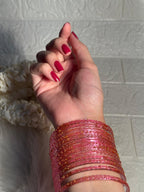 Raindrop bangle (3)- light pink