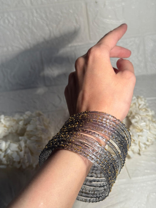 Raindrop bangle (3)- grey