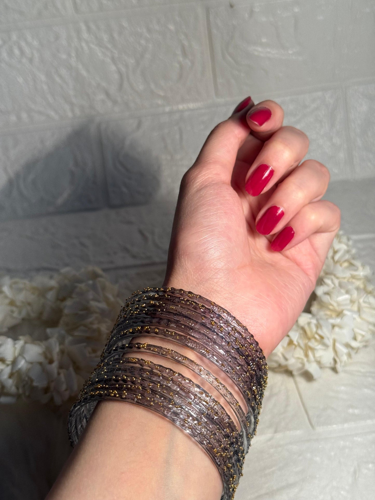 Raindrop bangle (3)- grey