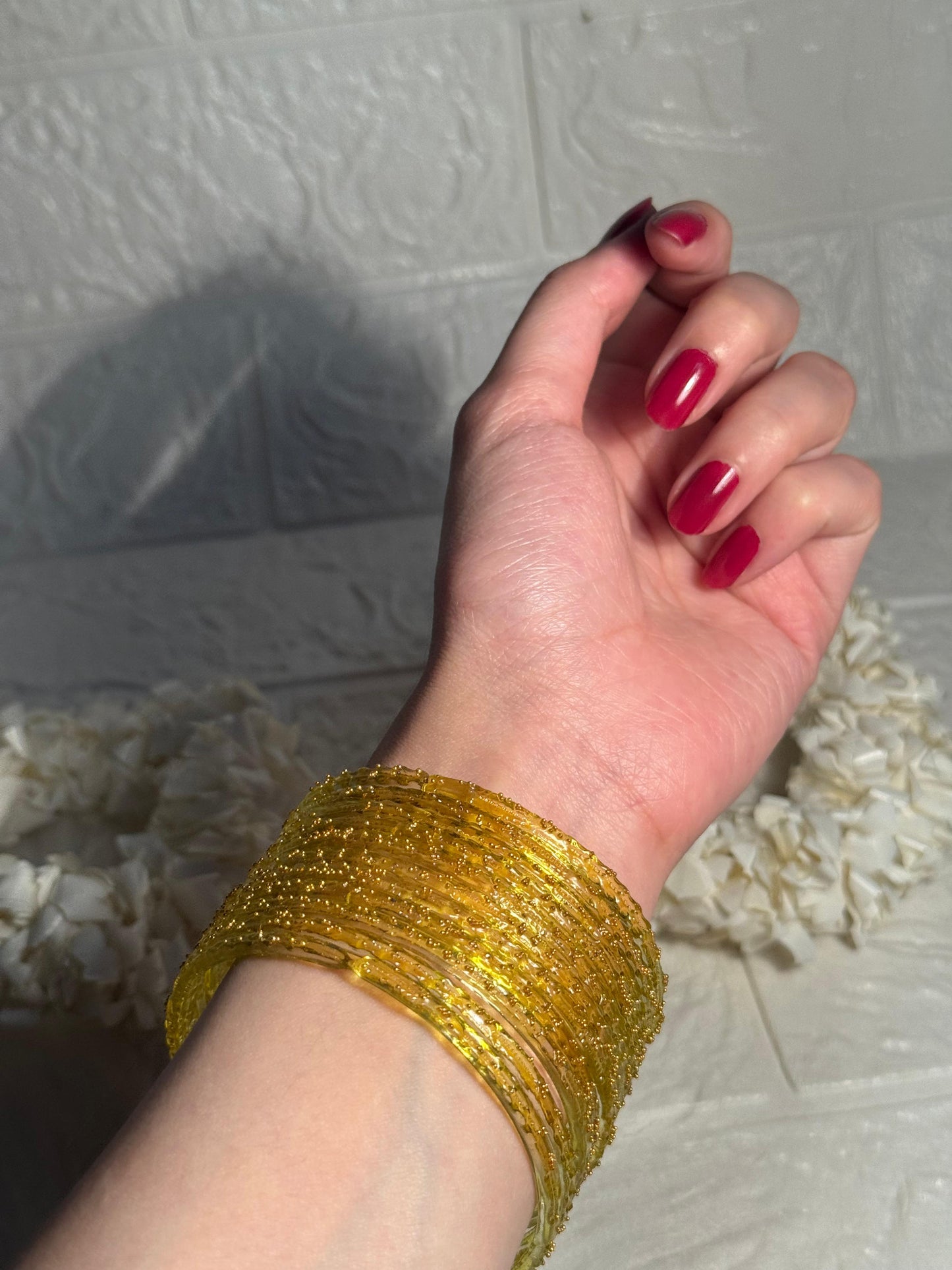 Raindrop bangle (3)- yellow