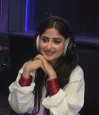 Sajal aly inspired Glass bangles - Maroon - 12