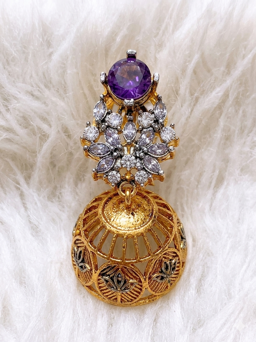 Kamdaani Jhumkay - Purple