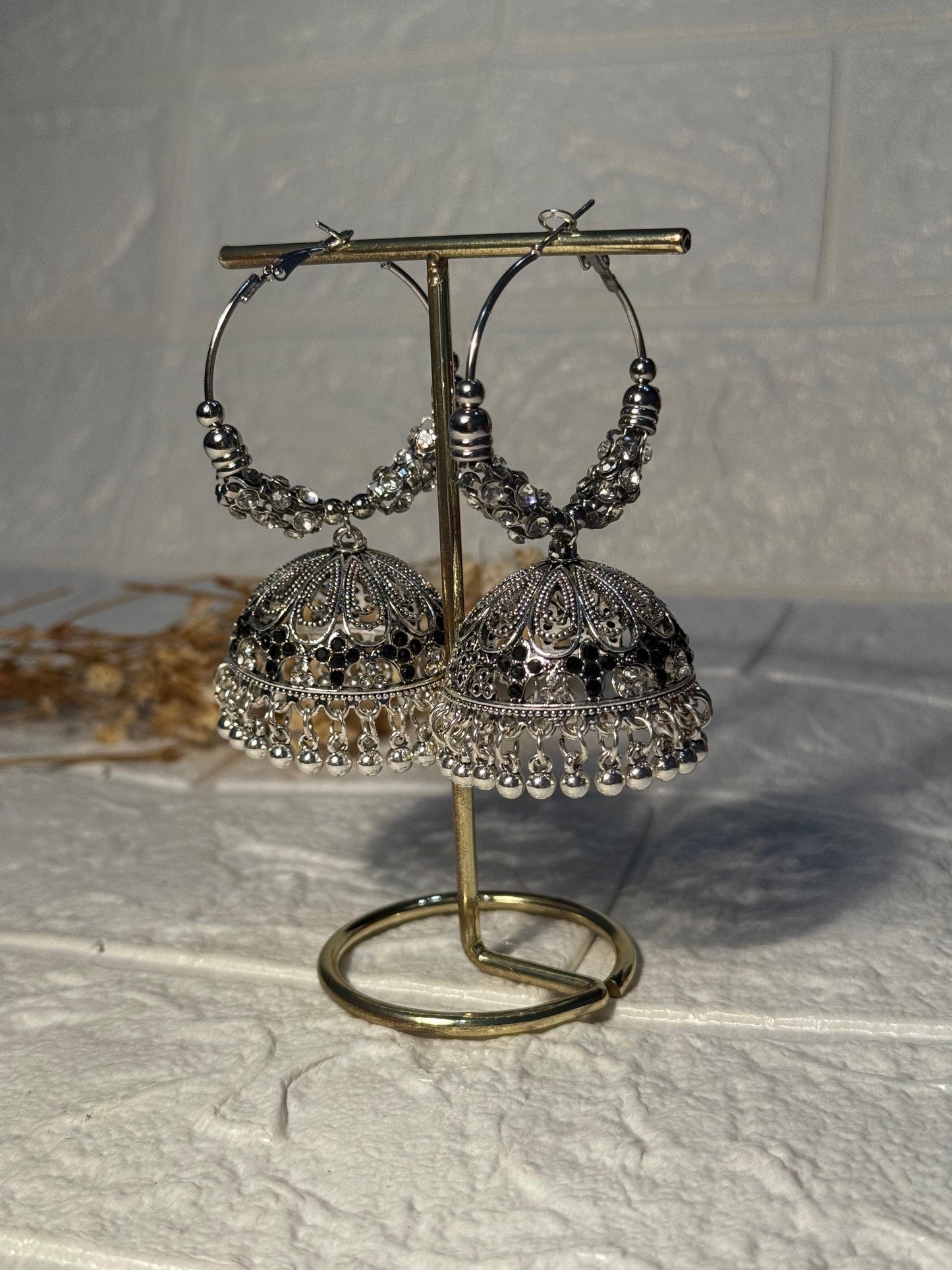 Bano Bali - silver with black beads