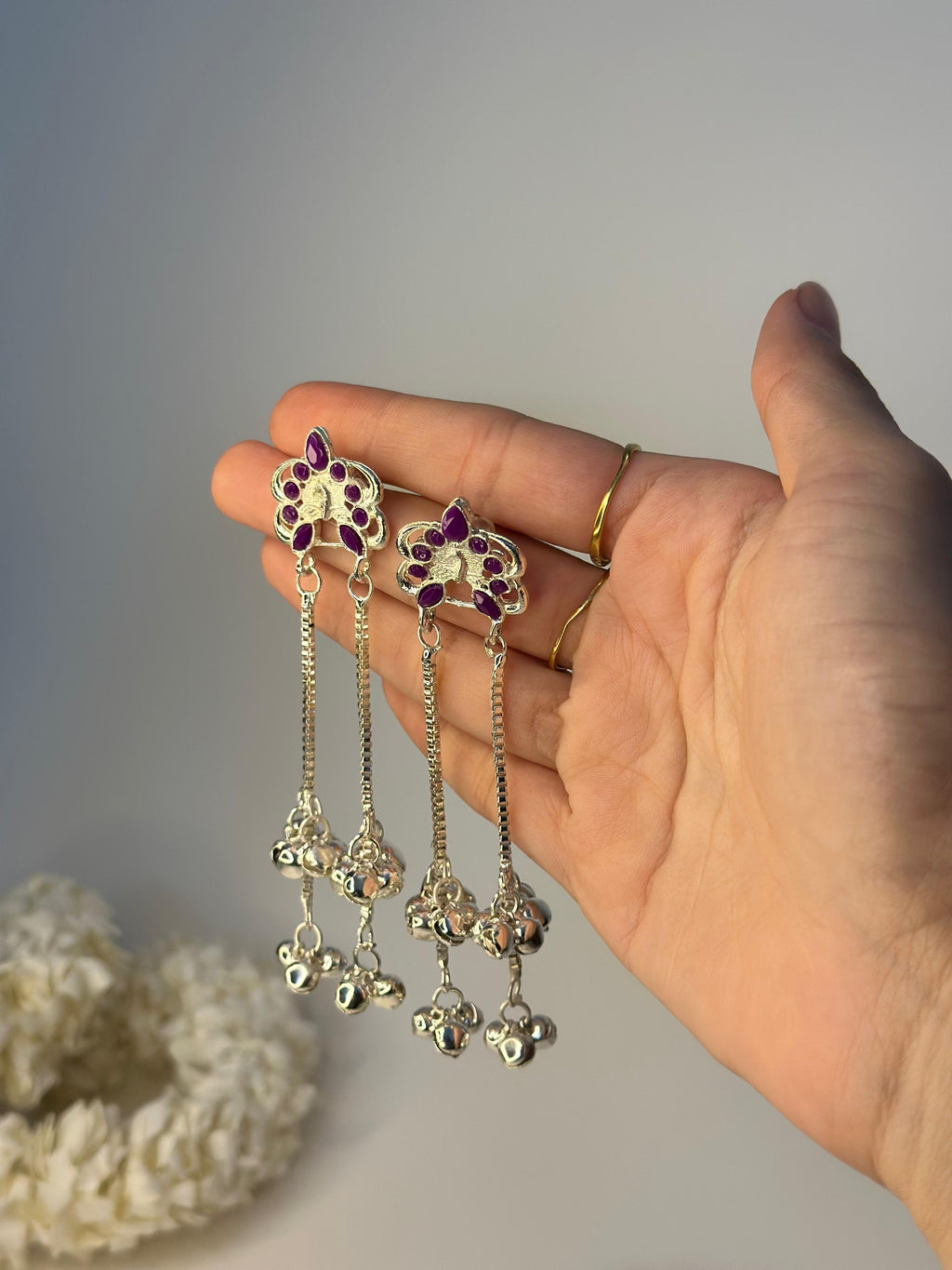 Patang (magenta and silver)