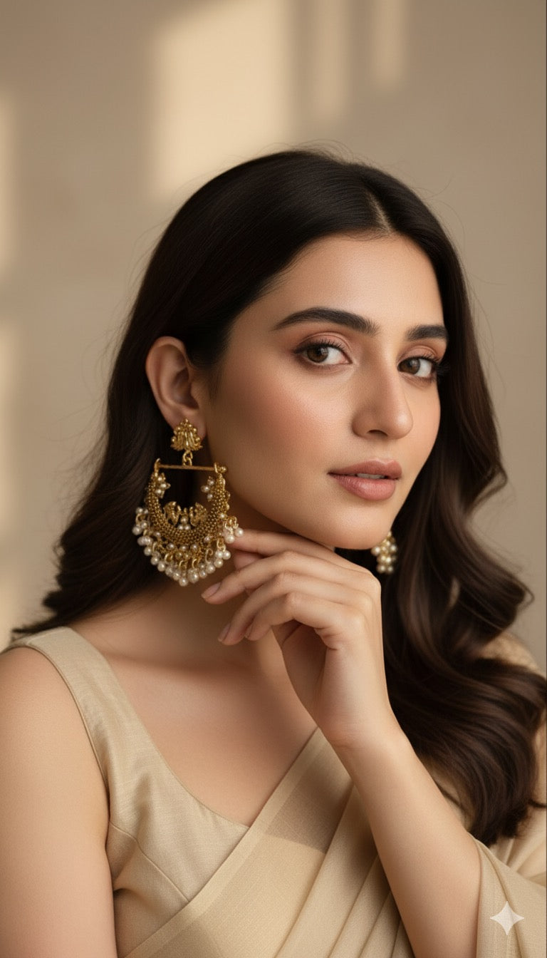 Peacock Earrings - GOLD