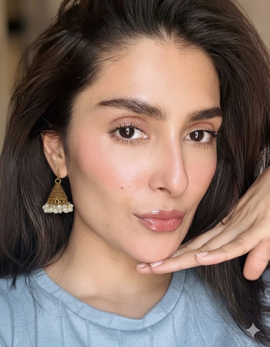 Triangular Gold Jhumki