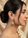 Zeenat jhumki khass collection-gold and brown