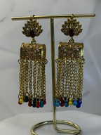 Warq Jhumkay - Gold Multicolor