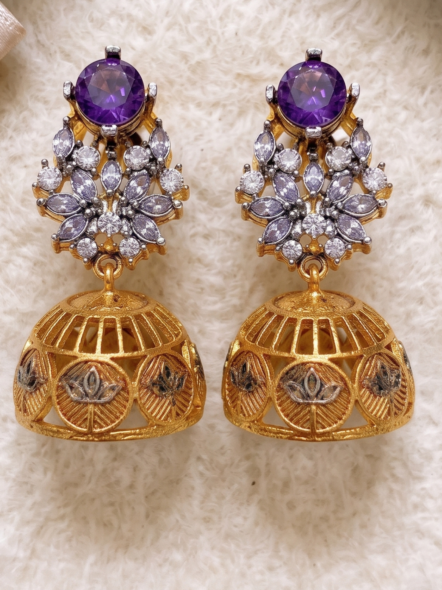 Kamdaani Jhumkay - Purple